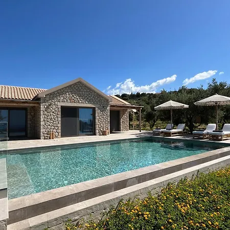 Elaiopetra Kefalonia - Stonehouse Hideaway With Pool - Modern Luxury With Serene Sea And Mountain Views וילה *